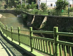 河道仿竹護(hù)欄 河道仿竹護(hù)欄